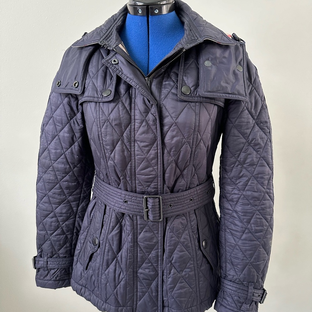 Burberry belted coat with good